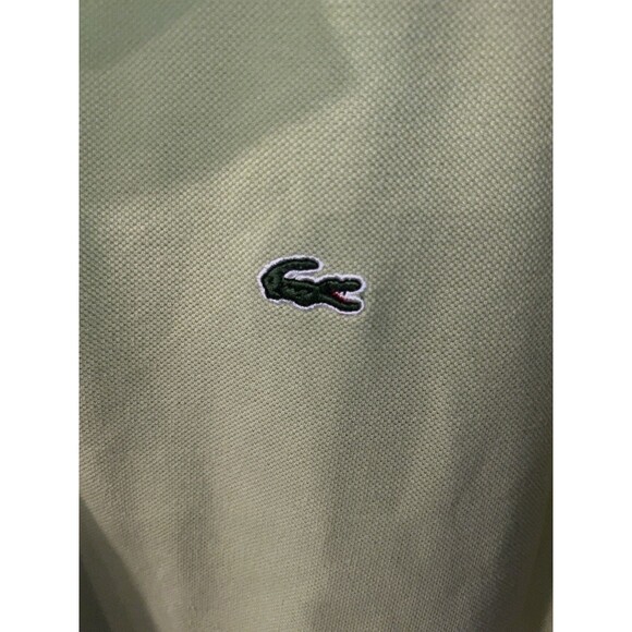 LACOSTE Polo Shirt Mens M Sz 5 Made in France Golf 100% Cotton Green Preppy READ - Picture 2 of 12